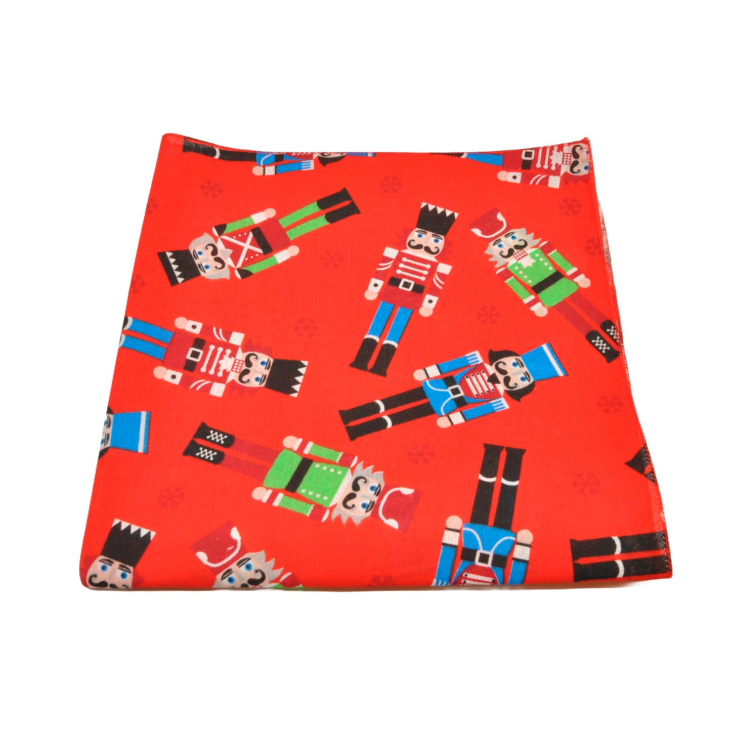 «Nøtteknekker» | Rød julebandana | Bomull (55 x 55 cm)