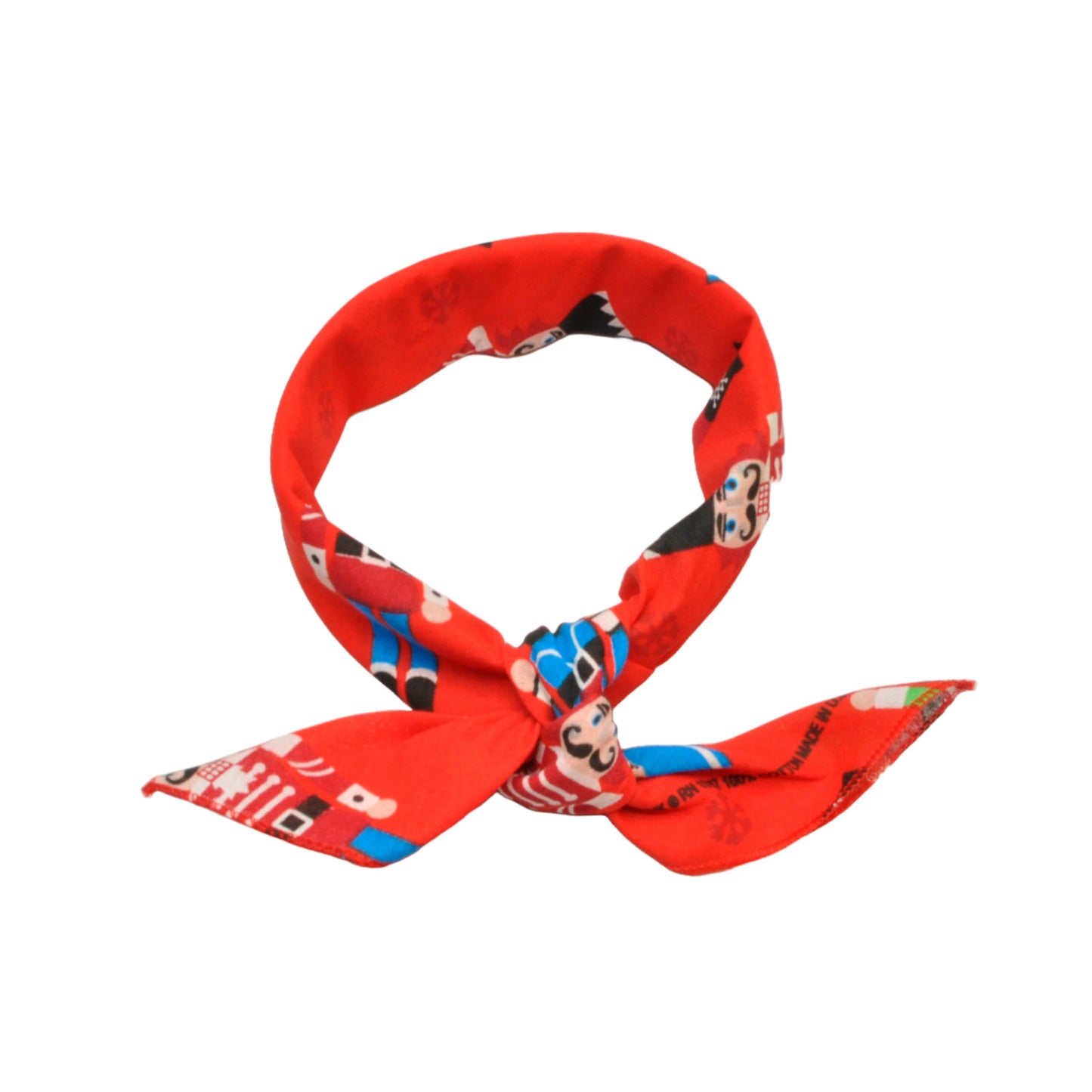«Nøtteknekker» | Rød julebandana | Bomull (55 x 55 cm)
