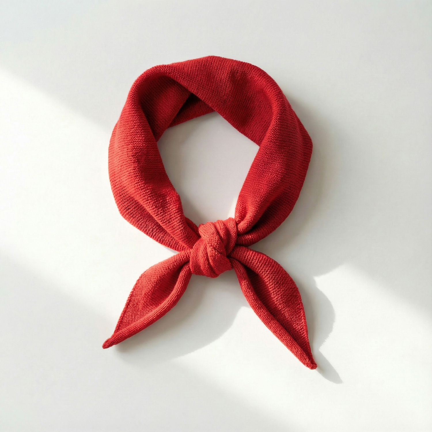 "Glød" | Rødt triangelskjerf | Ull og kasjmir (100x35)