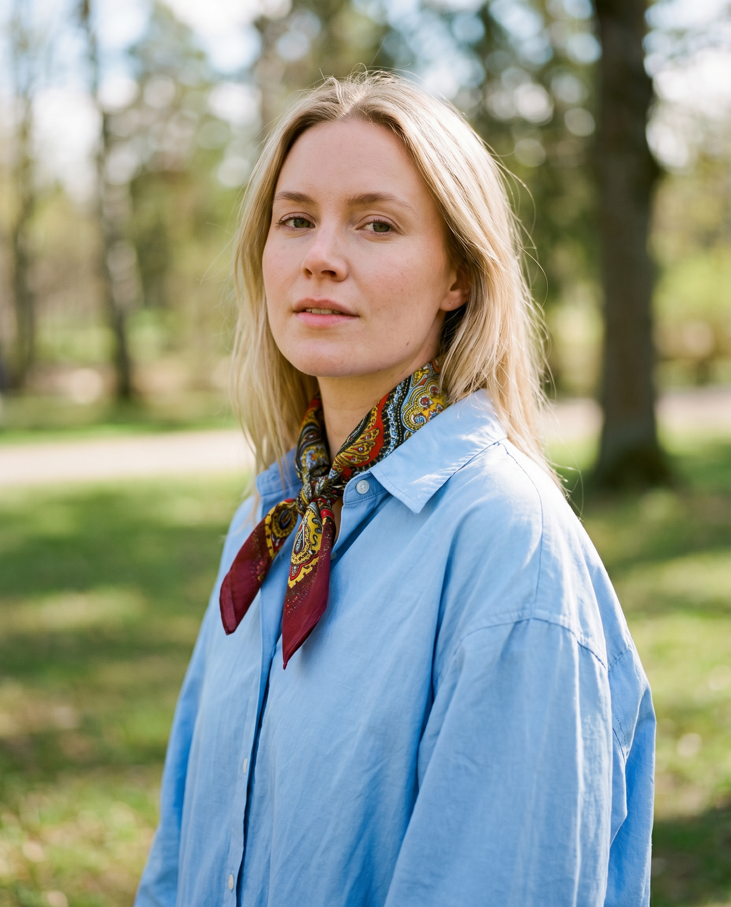 Burgunder Paisley - Bomullskjerf