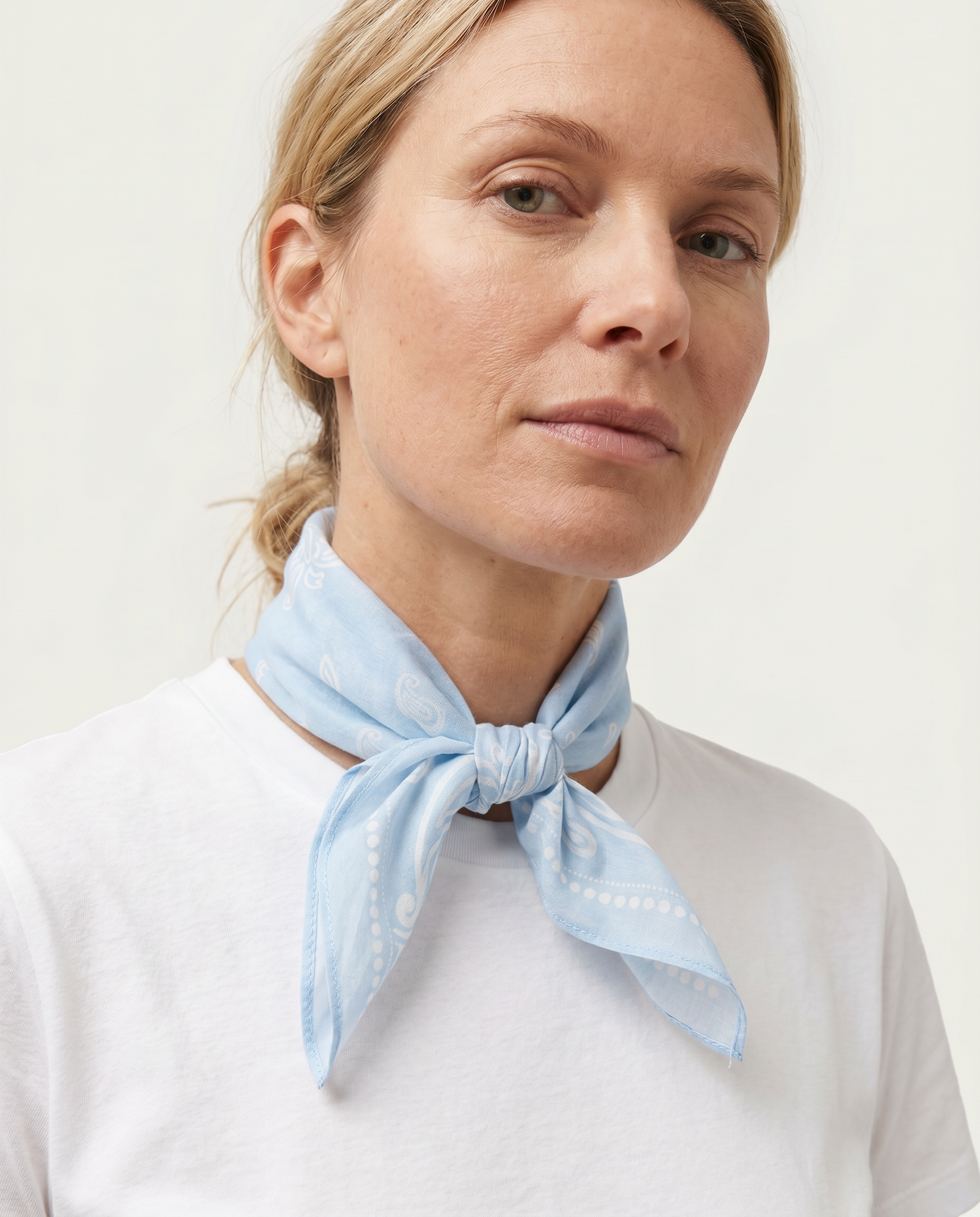 Himmelblå – Bomullsbandana