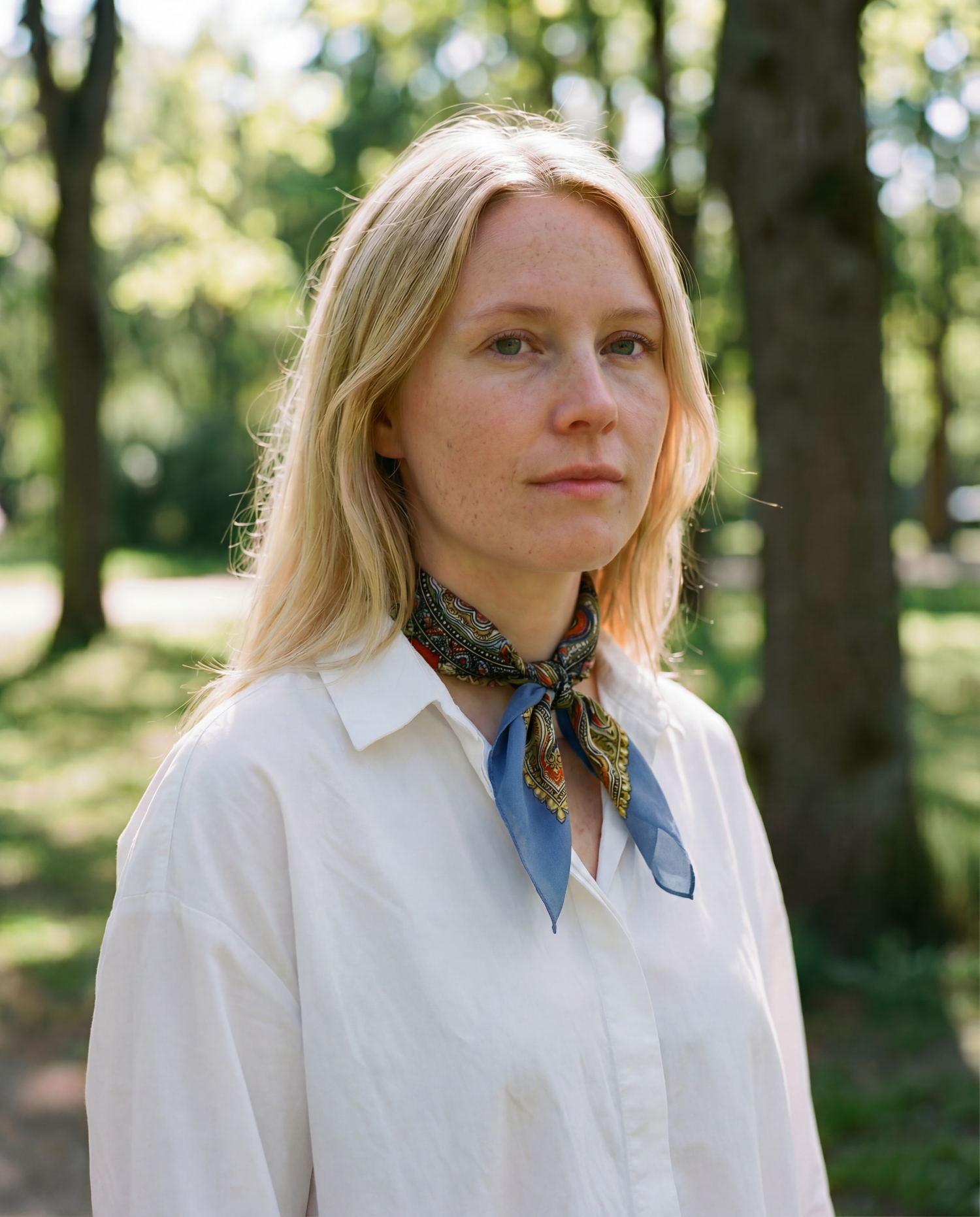 Blå Paisley - Bomullskjerf