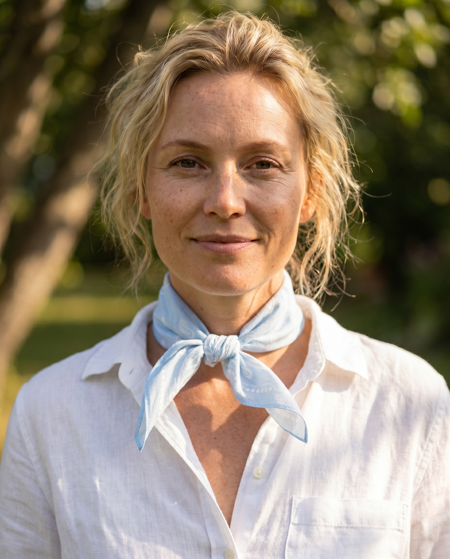 Himmelblå – Bomullsbandana