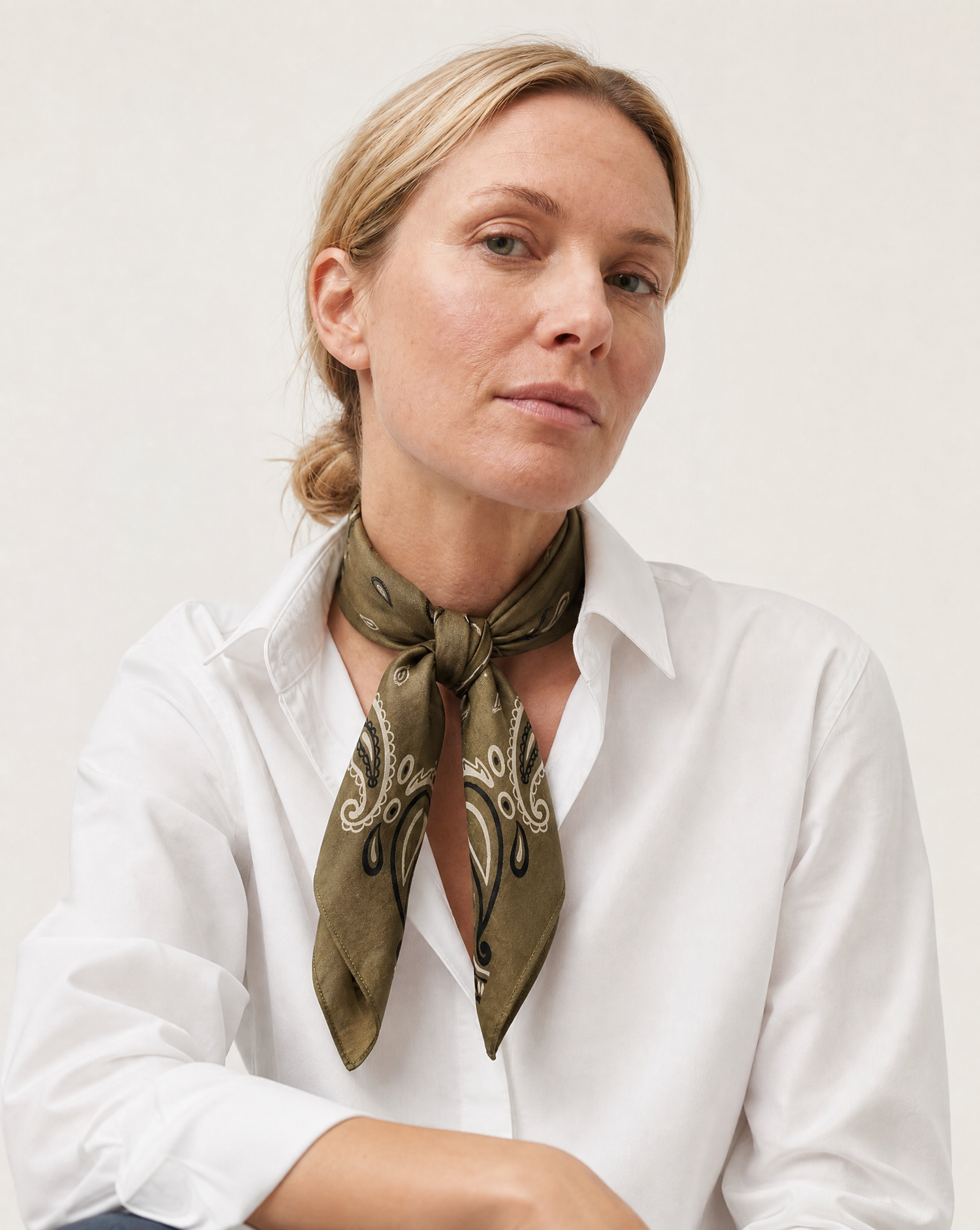 Skogsgrønn - bomull og silke