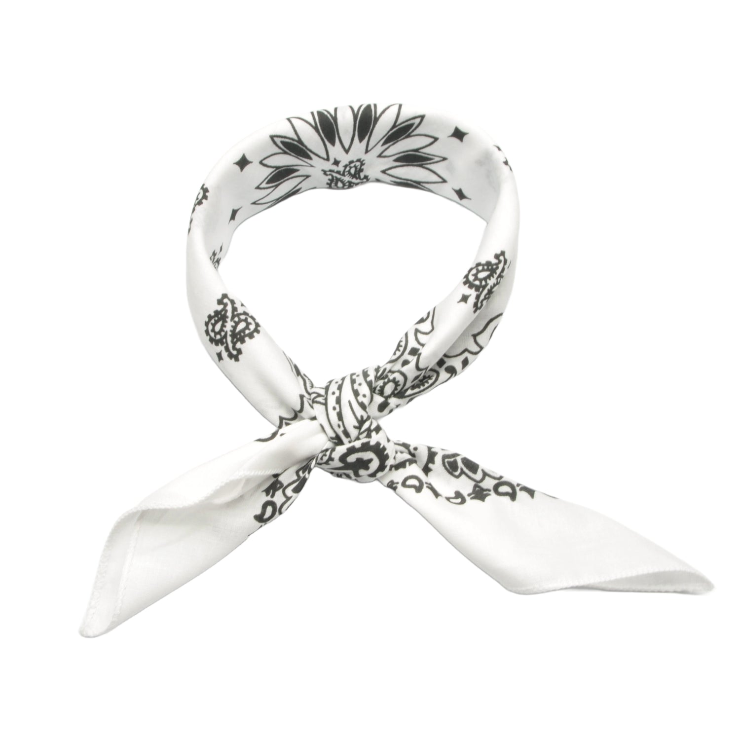 Bandana / Tørkle | Hvit | Bomull (55 x 55 cm)