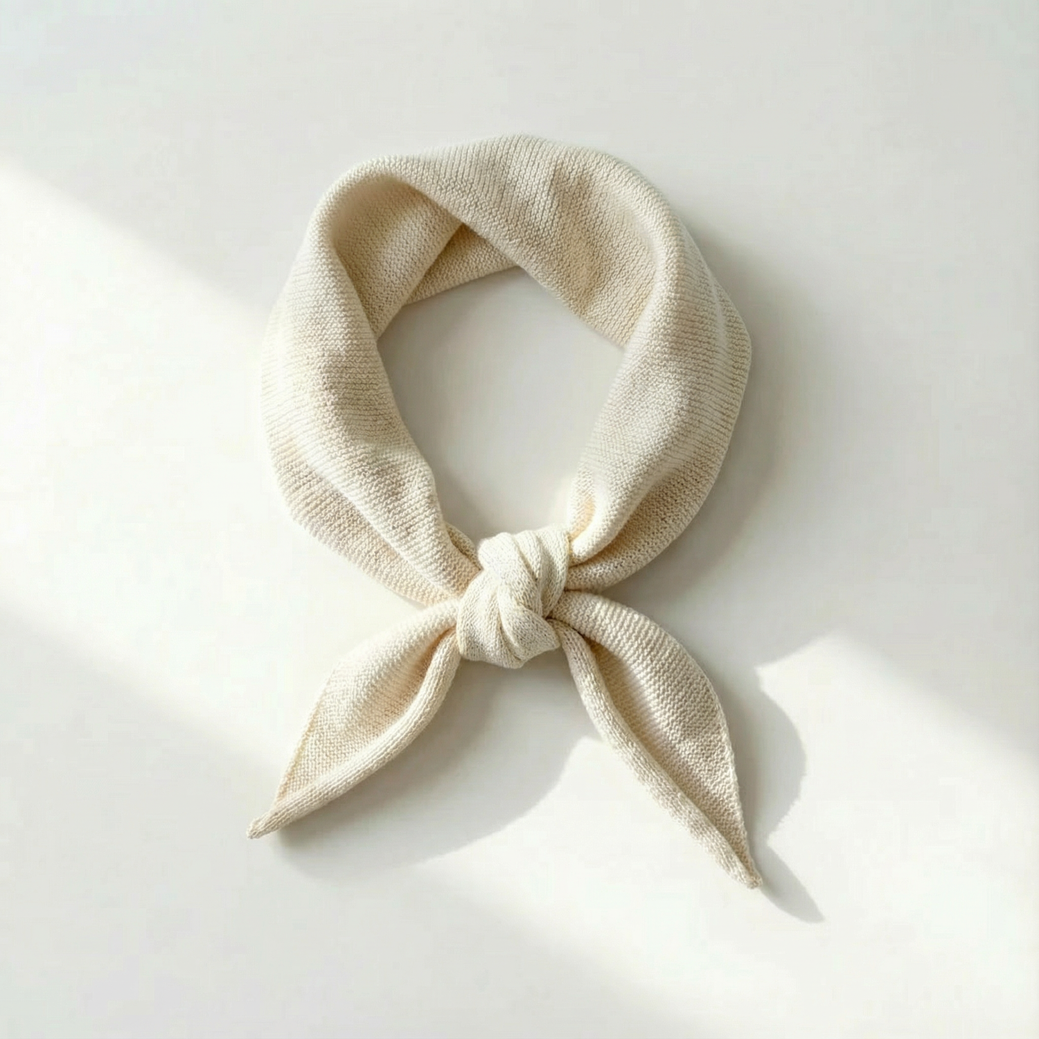 "Snø" | Hvit triangelskjerf | Ull og kasjmir (110x35)