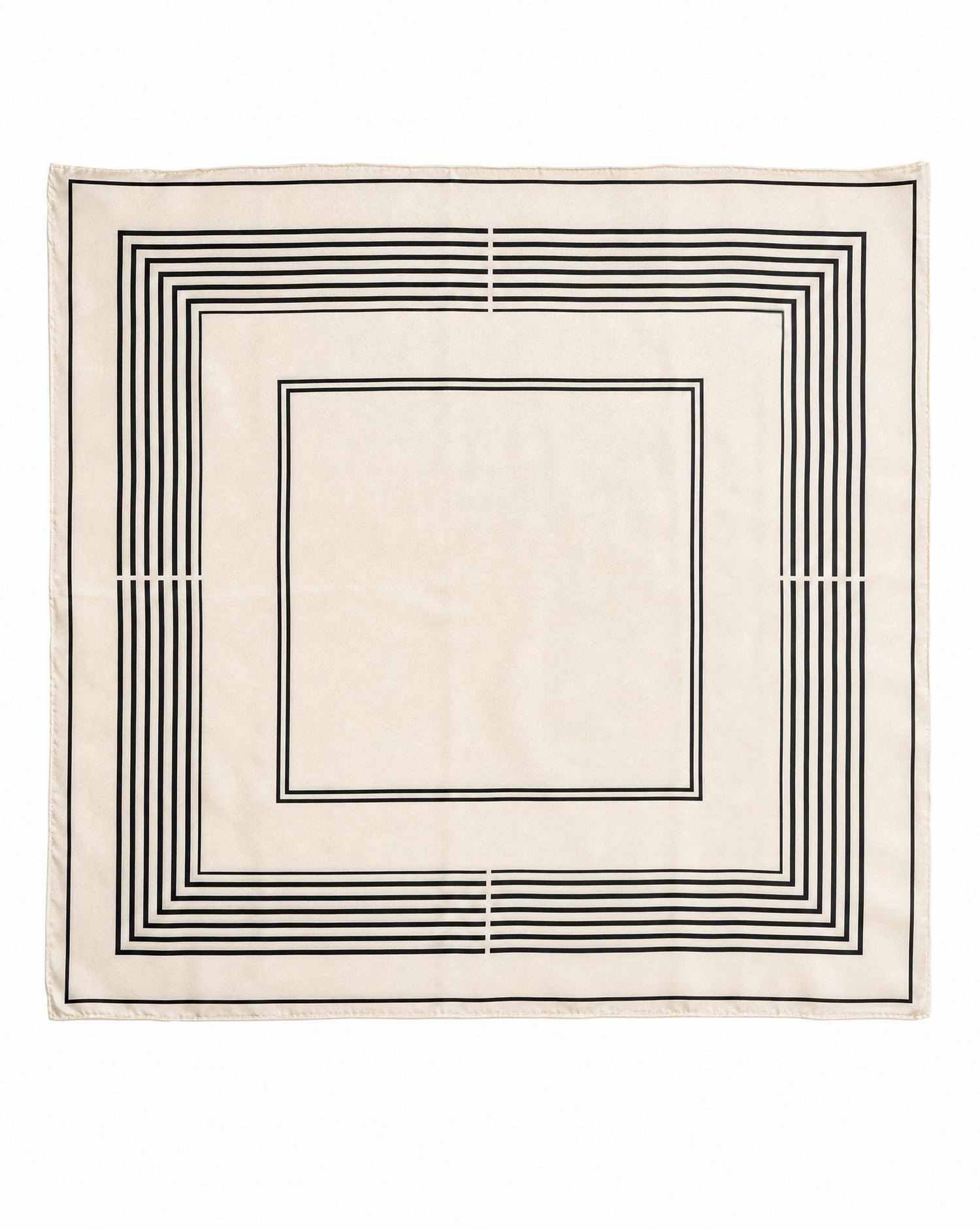 Ivory Frame | Håndrullet silkeskjerf