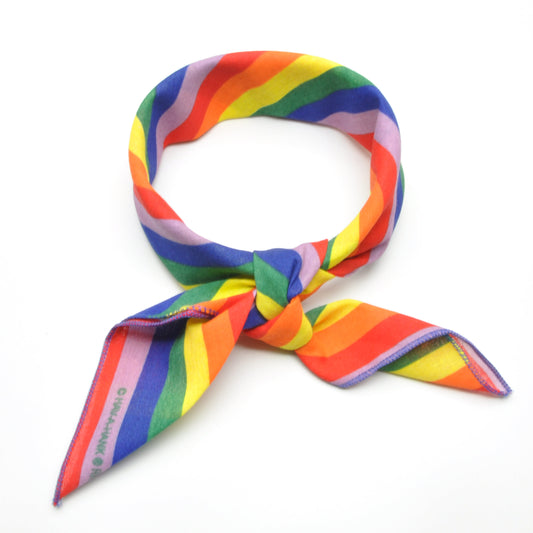 Pride | Bandana i Regnbue-farger | 100% Bomull | (55 x 55 cm)
