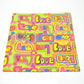 Retro Love | Bandana med Peace-merker i Regnbuens Farger | 100% Bomull | (55 x 55 cm)
