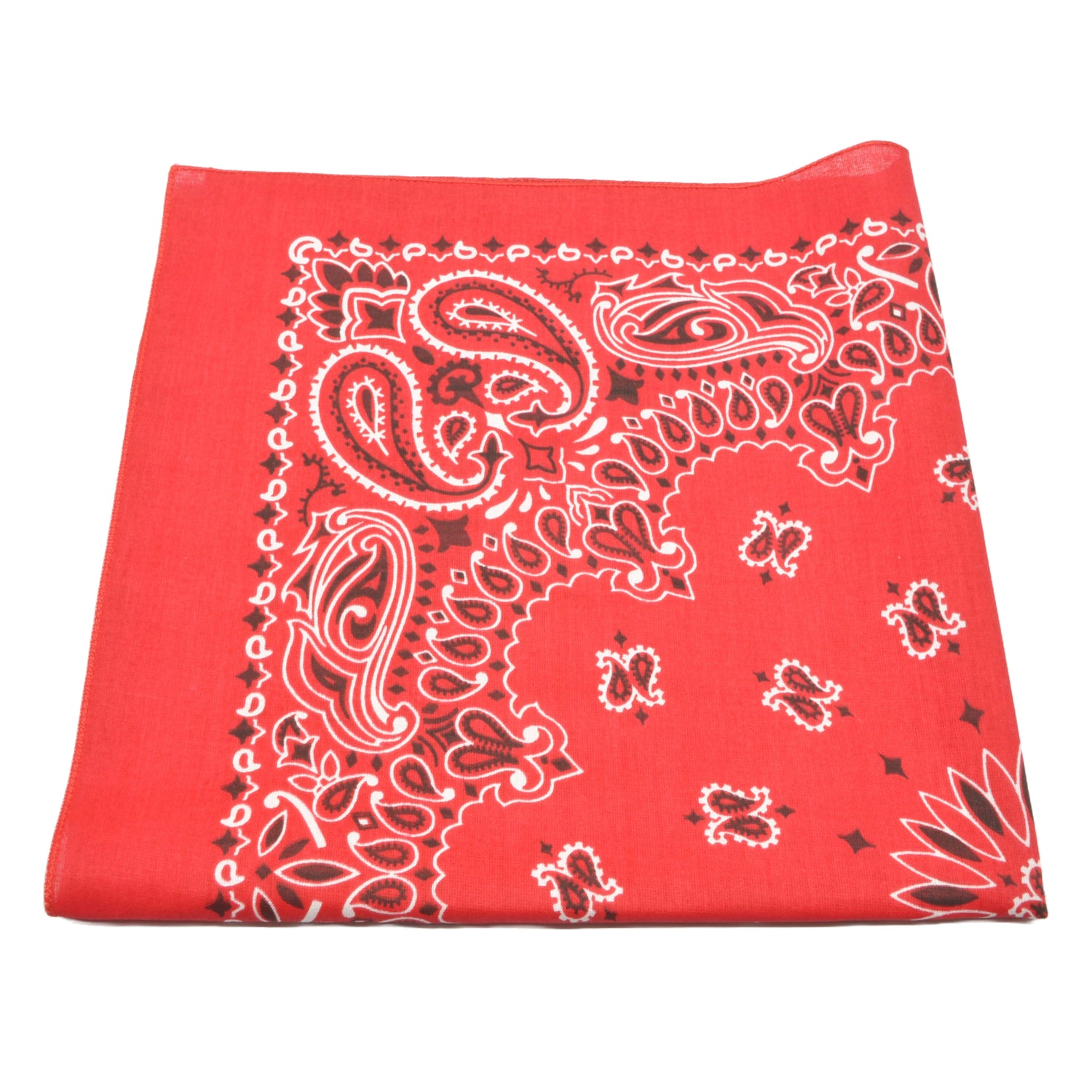 Bandana / Tørkle | Rød | Bomull (55 x 55 cm)