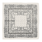«London Off White»  | Silkeskjerf | Hvit bandana med Paisley-mønster | 100 % Silke (68 x 68 cm)