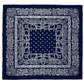 «London Blue»  | Silkeskjerf | Blå bandana med Paisley-mønster | 100 % Silke (68 x 68 cm)
