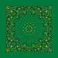 Bandana / Tørkle | Grønn og Gul | Bomull (55 x 55 cm)