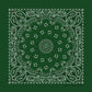 Bandana / Tørkle | Grønn | Bomull (55 x 55 cm)