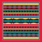 Rød Bandana med Aztec-Mønster | Bomull | (55 x 55 cm)