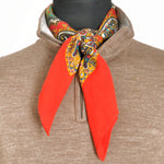 Bandana. Halstørkle med Paisley-mønster. Rød. 100 % bomull. 