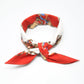 Rød og Hvit Bandana med Cowboy-mønster | Bomull | (55 x 55 cm)
