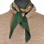 Bandana. Halstørkle med Paisley-mønster. Grønn. 100 % bomull.